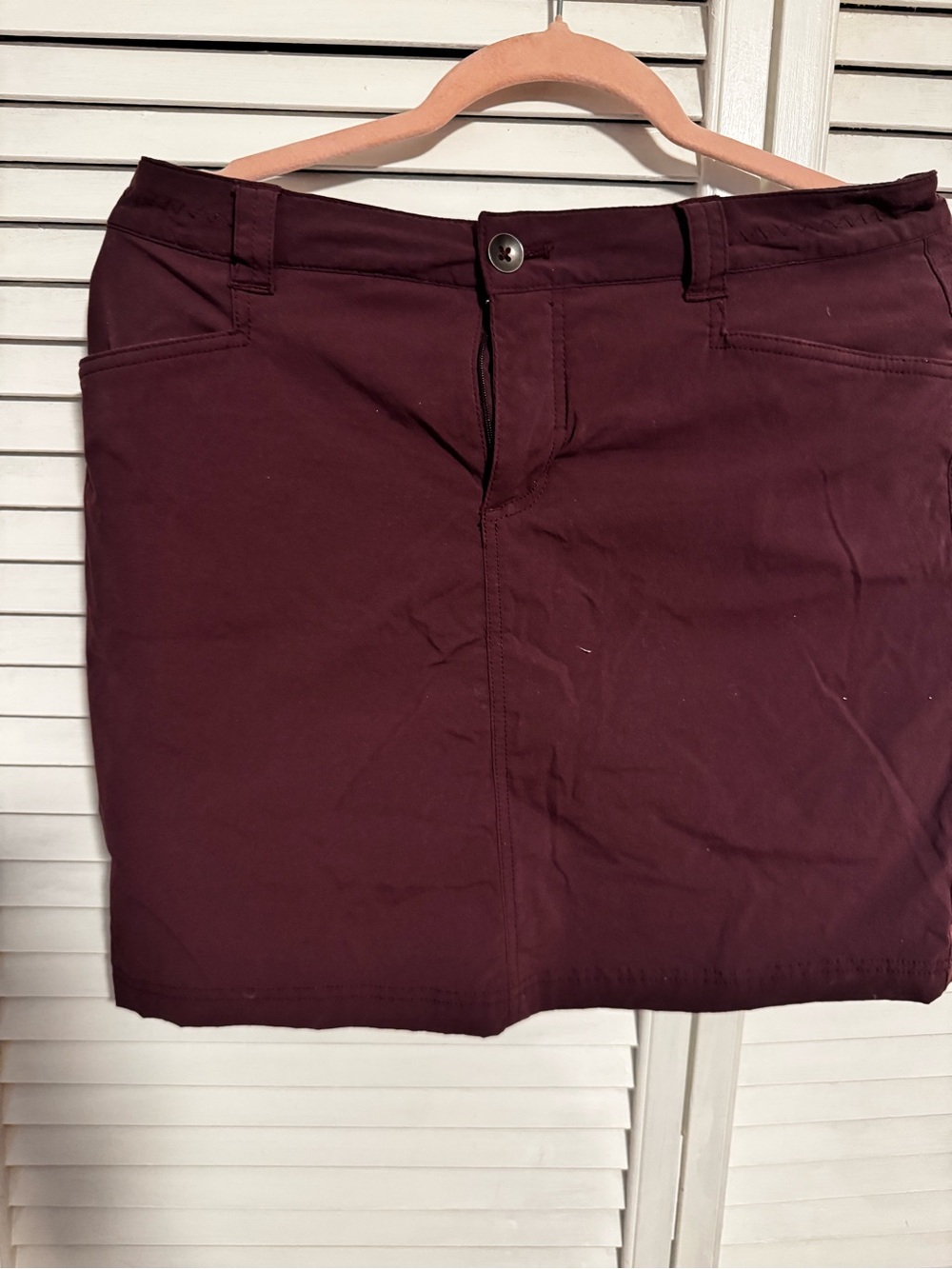 Eddie Bauer Deep Burgundy Mini Skirt